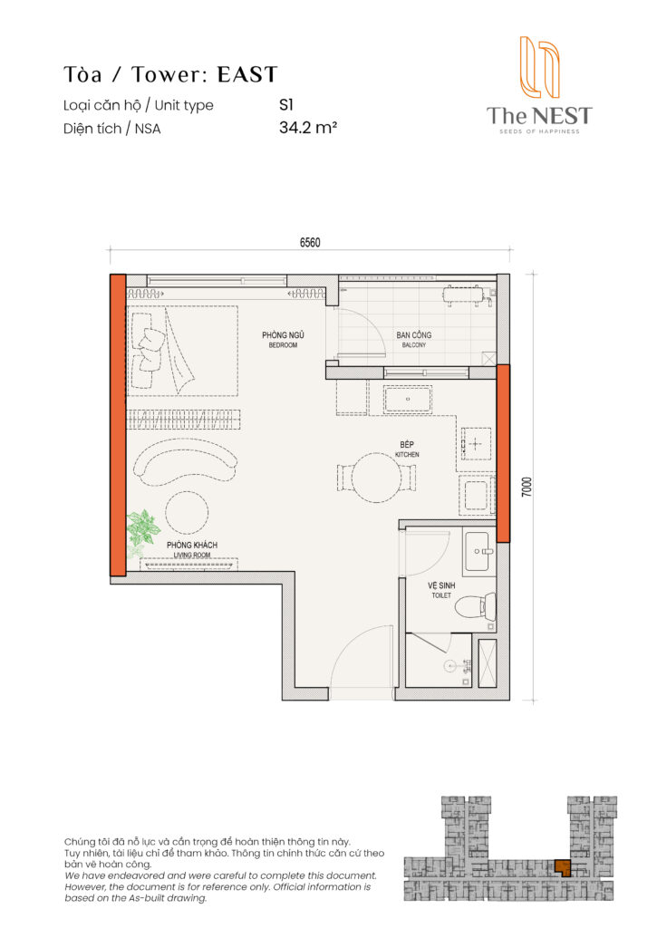s1 The NEST , giá căn hộ 2 tỷ